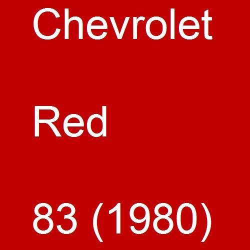 Chevrolet, Red, 83 (1980).